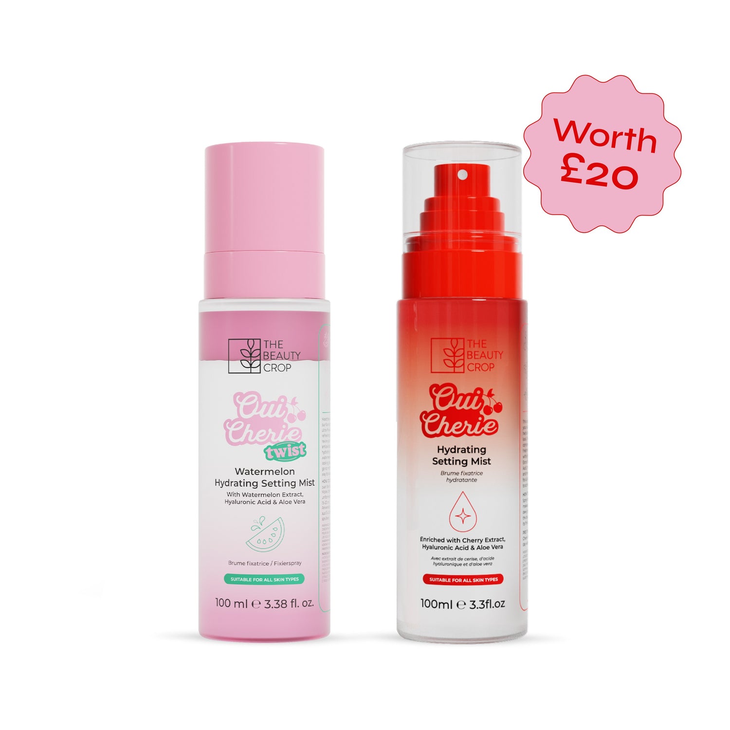 Oui Cherie Twist Hydrating Setting Spray Duo (Limited Edition)