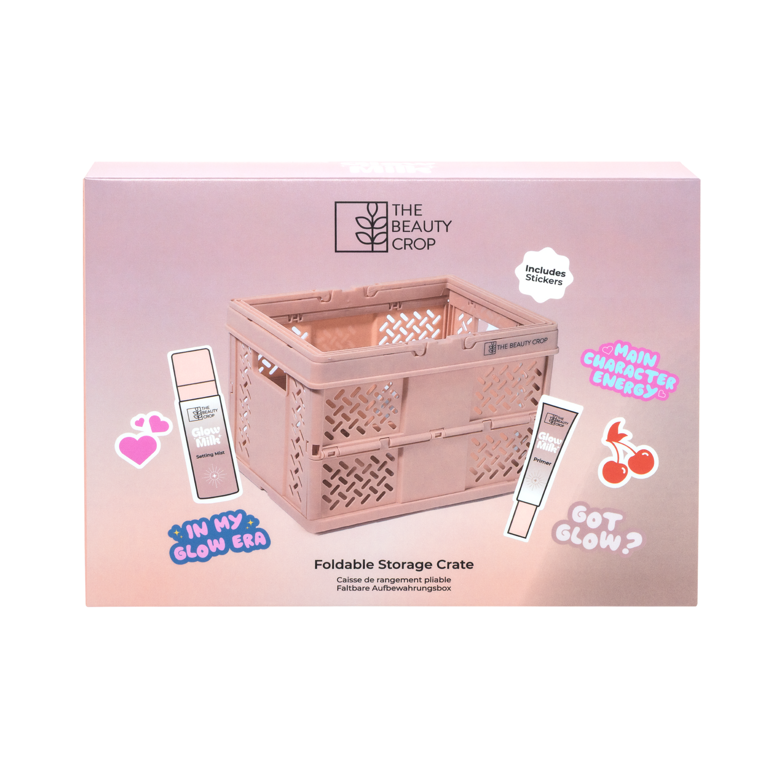 Glow Milk Glass Skin Primer & Skin Lock Setting Spray Duo + Free Crate