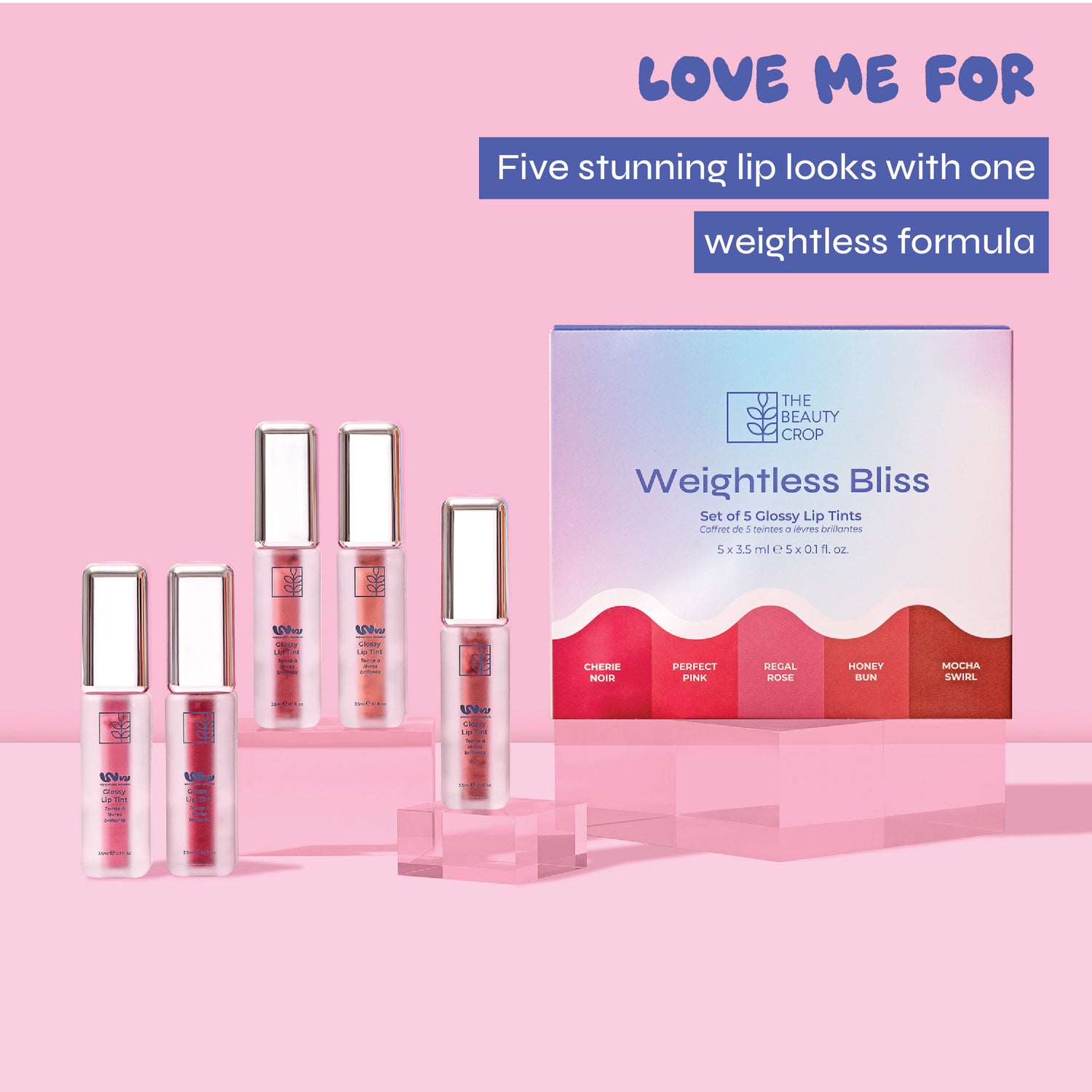 Weightless Wonder Set of 5 Glossy Lip Stains