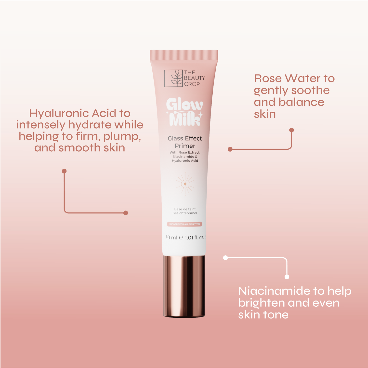 Glow Milk Glass Skin Primer With Hyaluronic Acid and Niacinamide