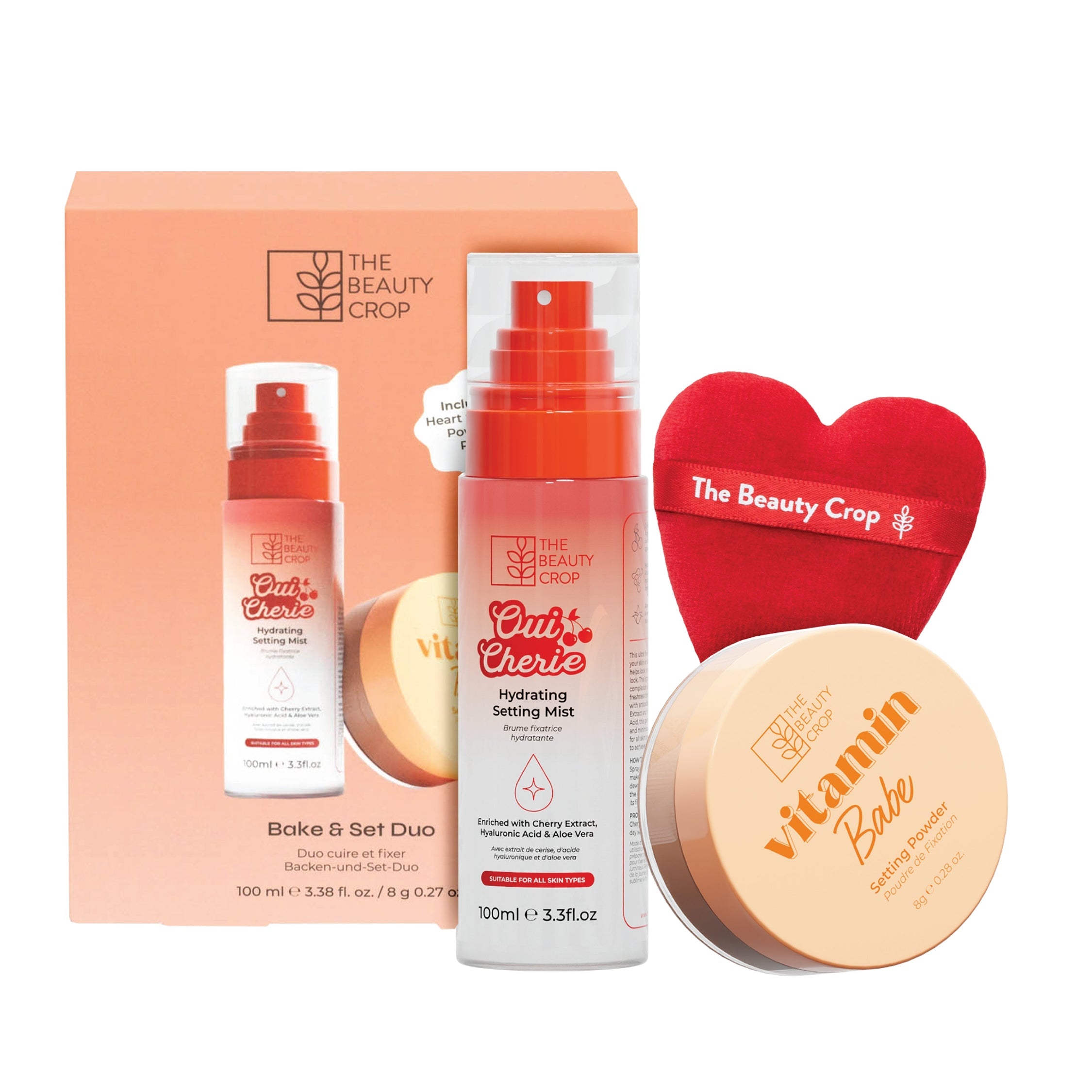 Bake & Set Duo Oui Cherie Hydrating Setting Spray & Vitamin Babe Setting Powder