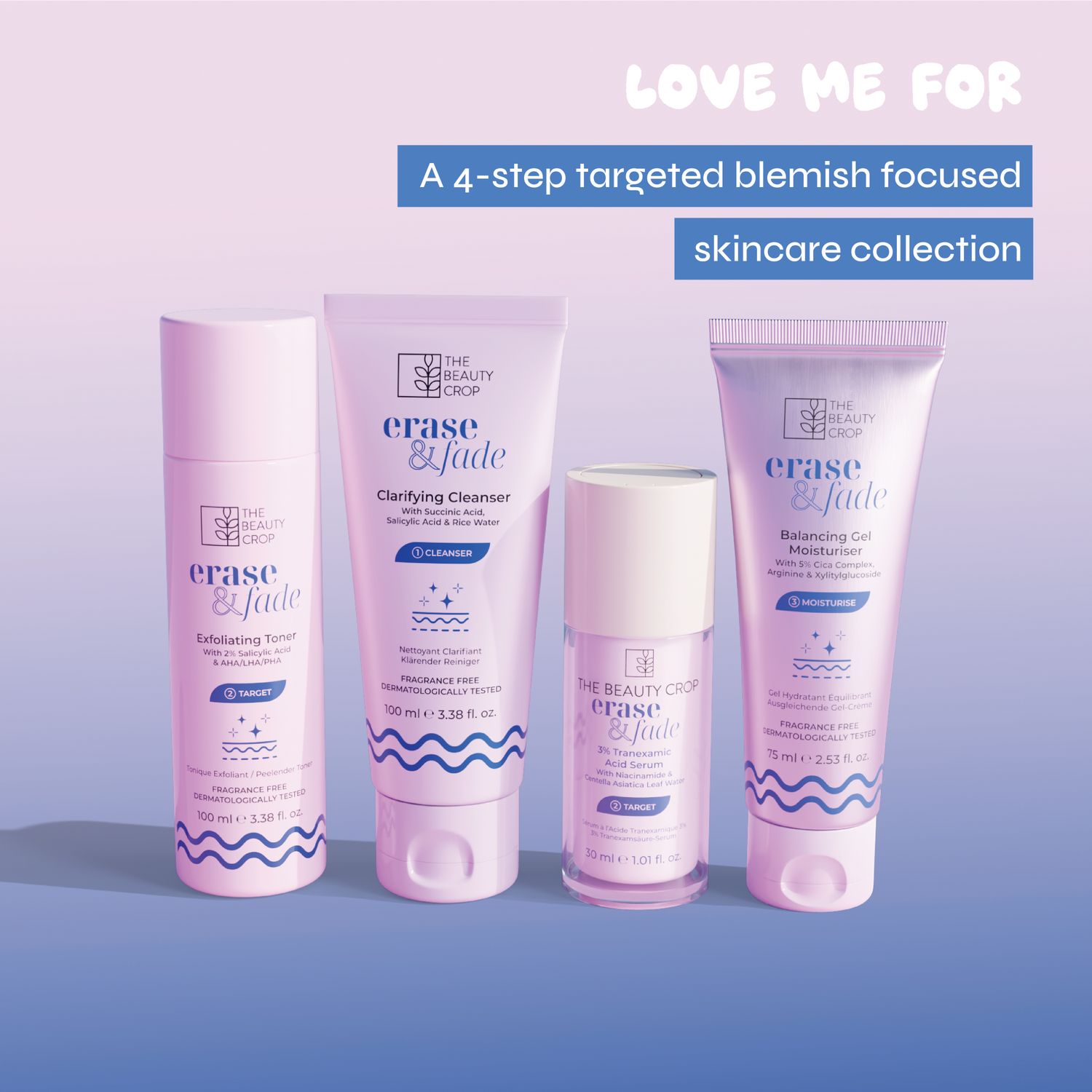 Erase & Fade Full Blemish-Focused Routine Bundle