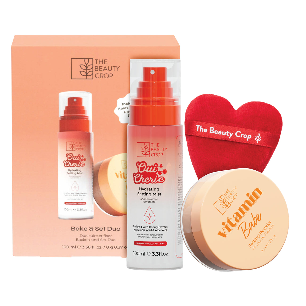 Bake & Set Duo with Oui Cherie Hydrating Setting Spray & Vitamin Babe Setting Powder