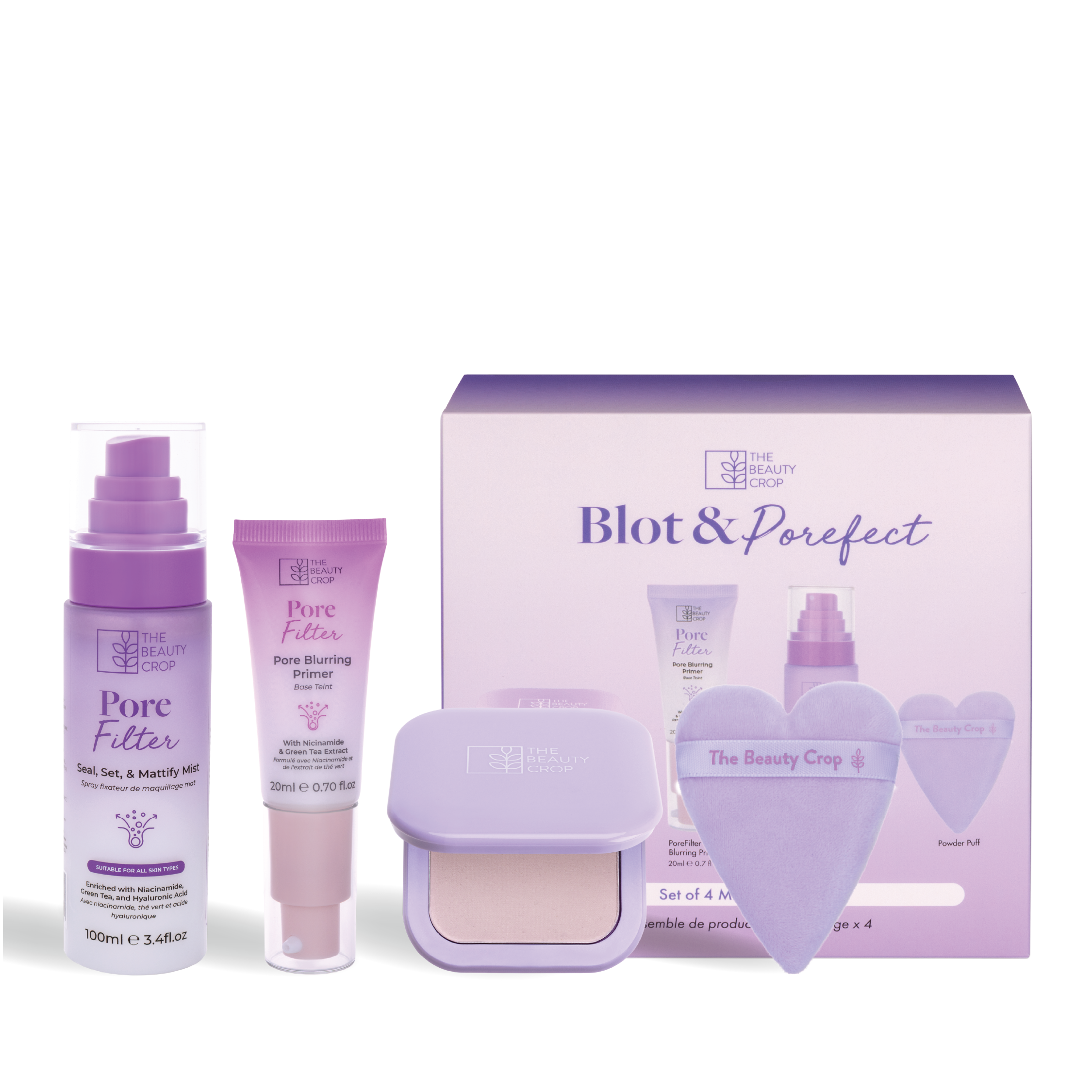 Porefilter Matte Effect Airbrushed Skin Blot & Porefect 4-Piece Set
