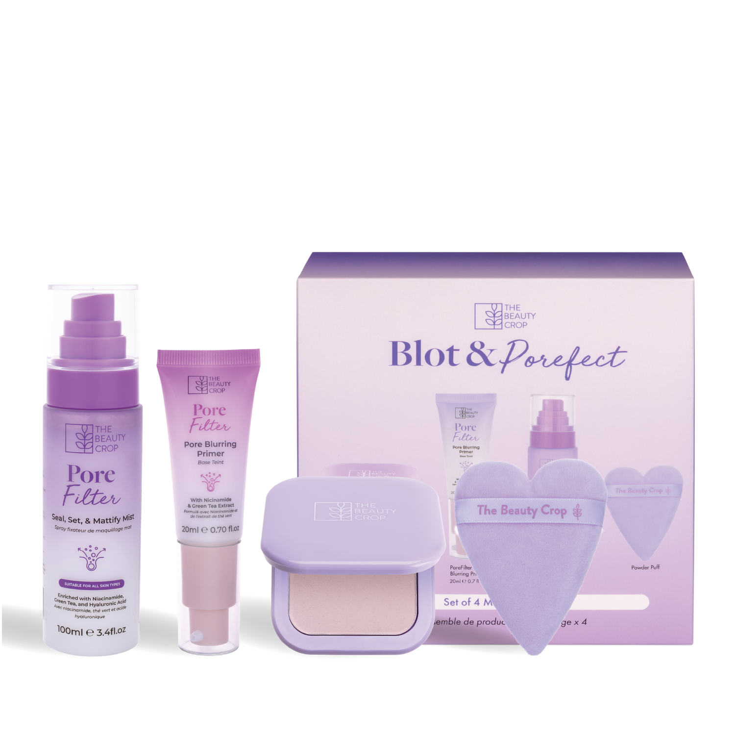 Porefilter Matte Effect Airbrushed Skin Blot & Porefect 4-Piece Set