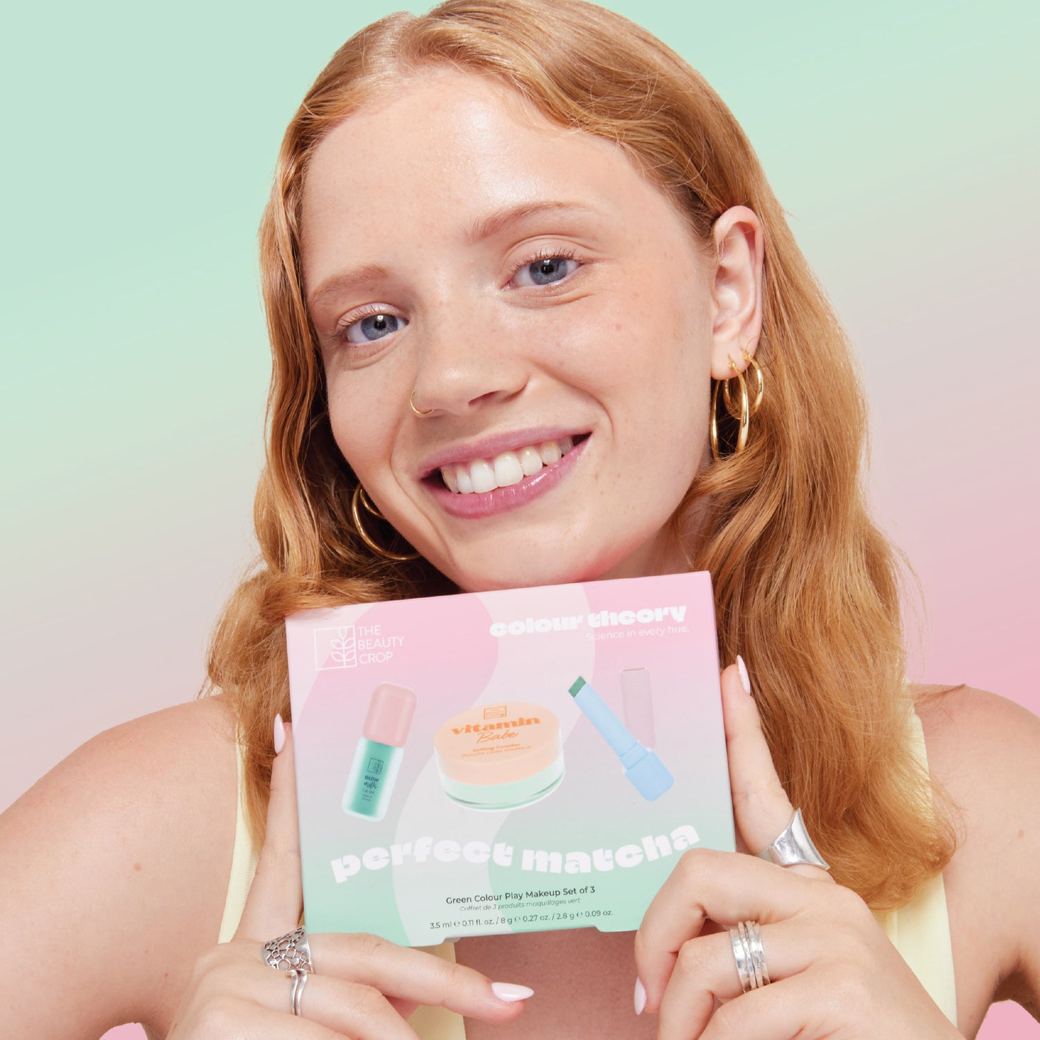 Colour Theory Anti-Redness Setting Powder and Lip Set