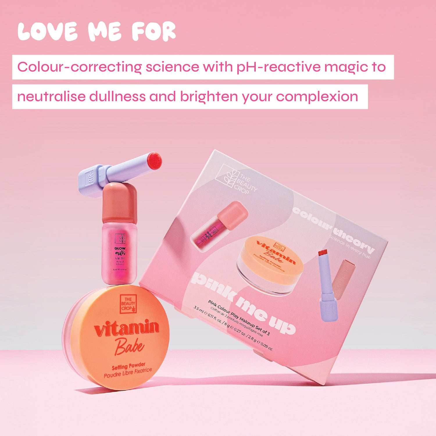Colour Theory Brightening Setting Powder and Lip Set