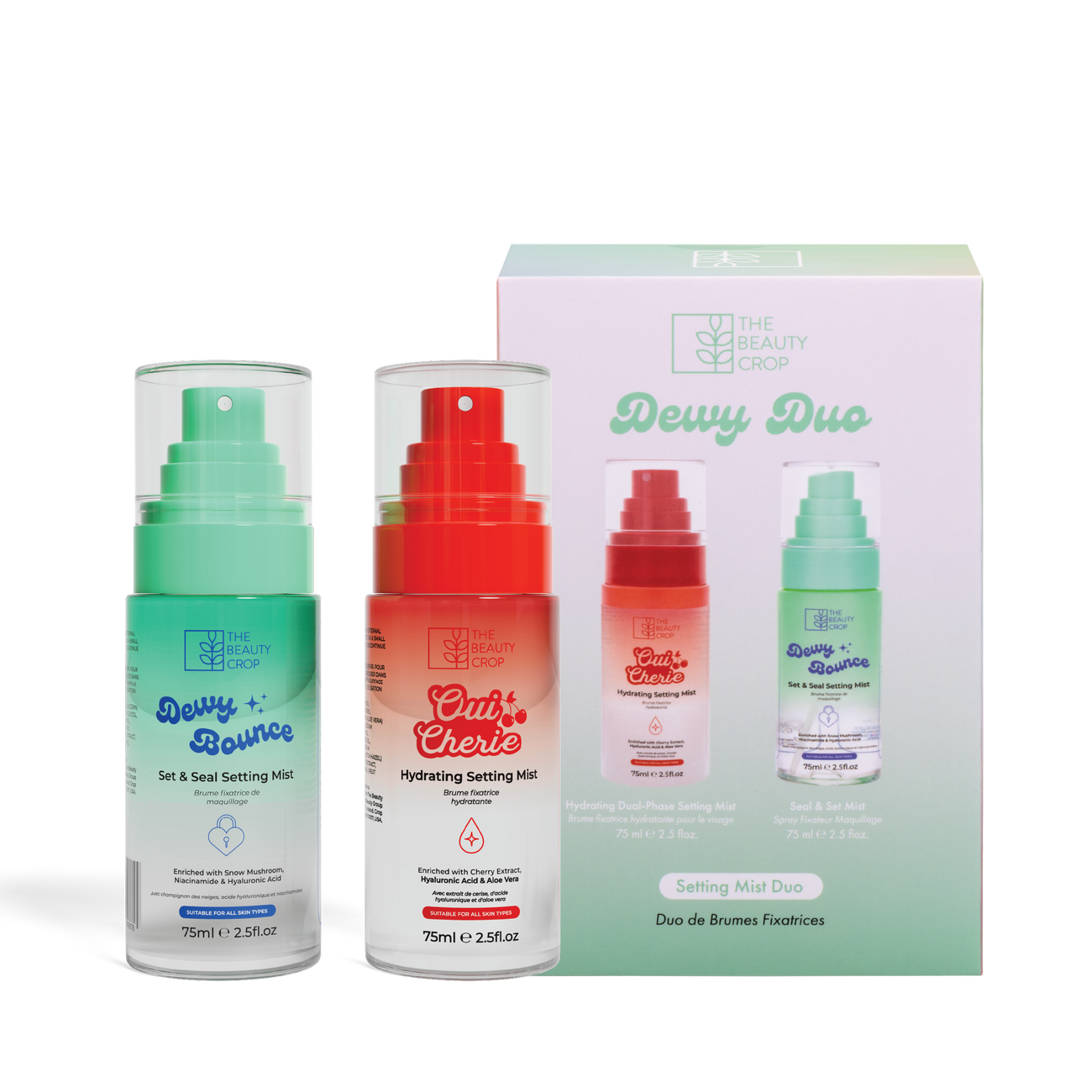 Dewy Duo Make-up Setting Mists Boxed Set