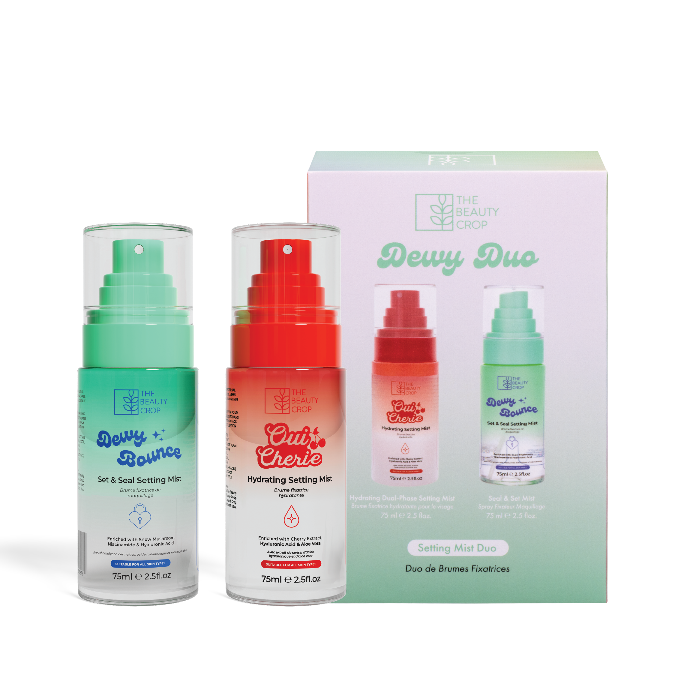Dewy Duo Make-up Setting Mists Boxed Set