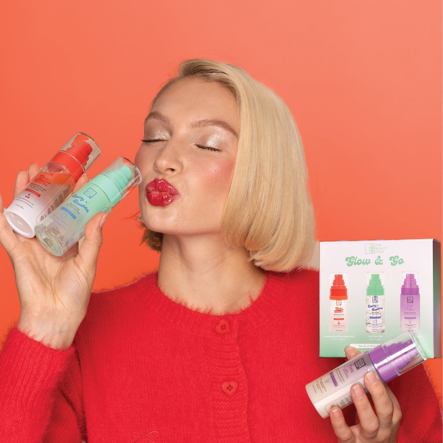 Glow & Go Set Mini Make-up Setting Mist Travel Trio