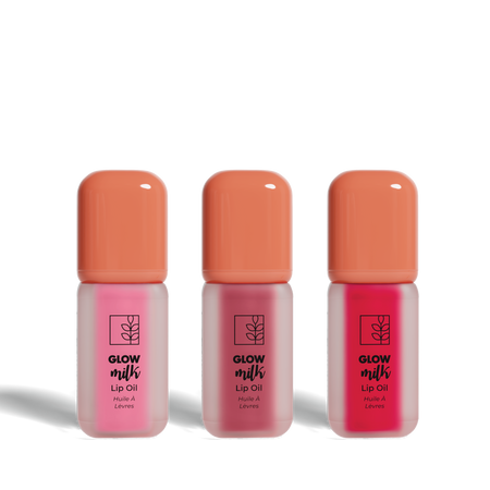 Glow Milk Lip Oil Set of 3 - Sweet Edition (with Keychain)