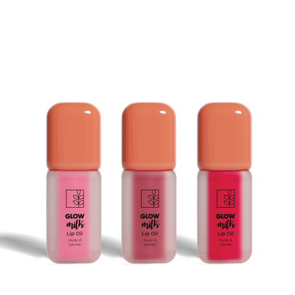 Glow Milk Lip Oil Set of 3 - Sweet Edition (with Keychain)