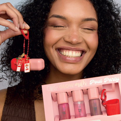 Glow Milk Lip Oil Set of 3 - Sweet Edition (with Keychain)