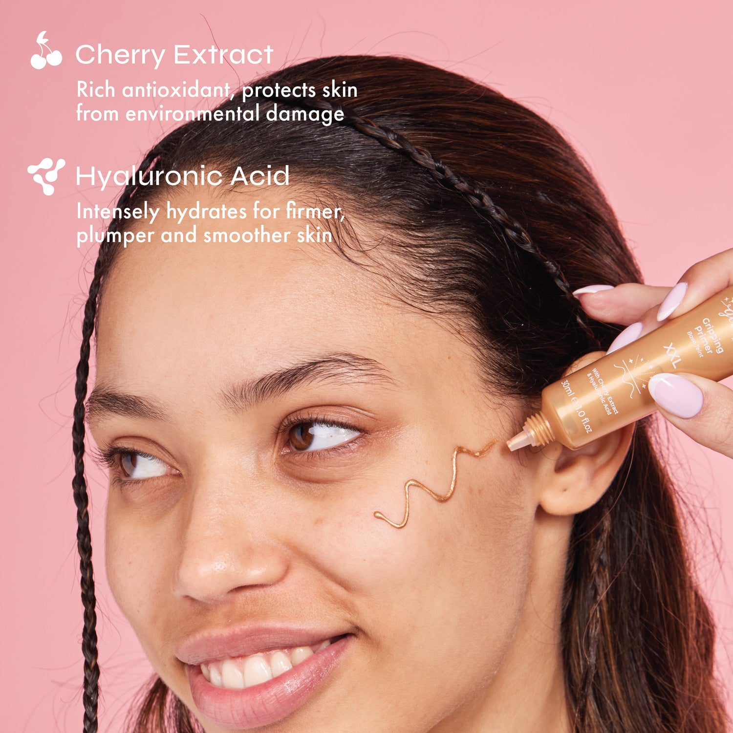 Oui Cherie Glow Tinted Gripping Primer with Hyaluronic Acid