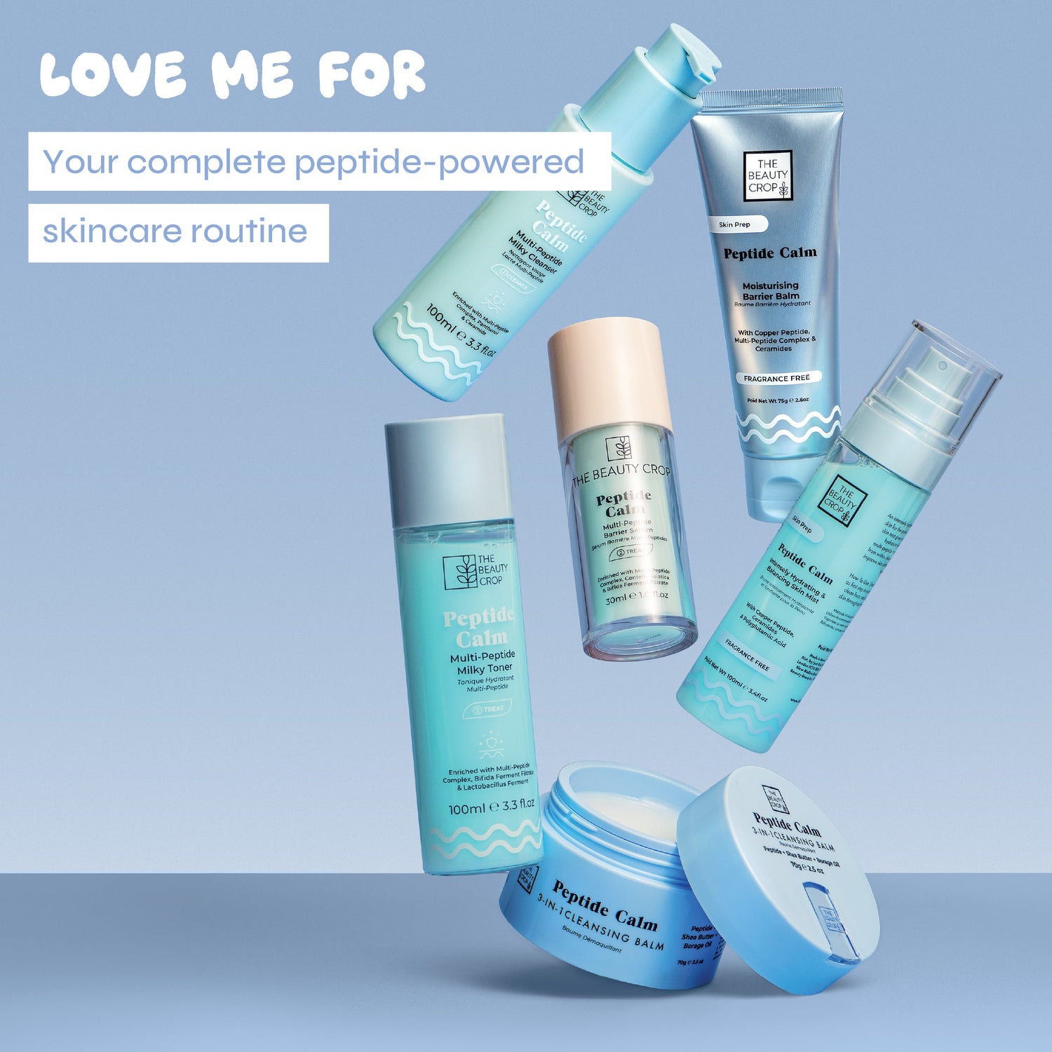 Peptide Calm 6-piece Complete Skincare Routine
