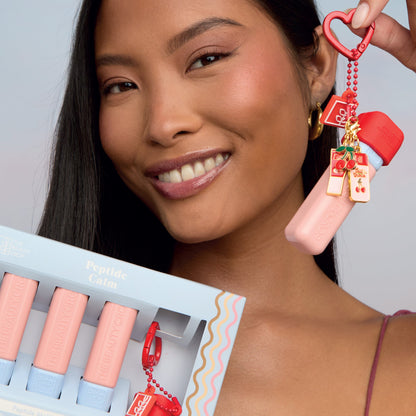 Peptide Melting Lip Balm Set of 3 (With Keychain)