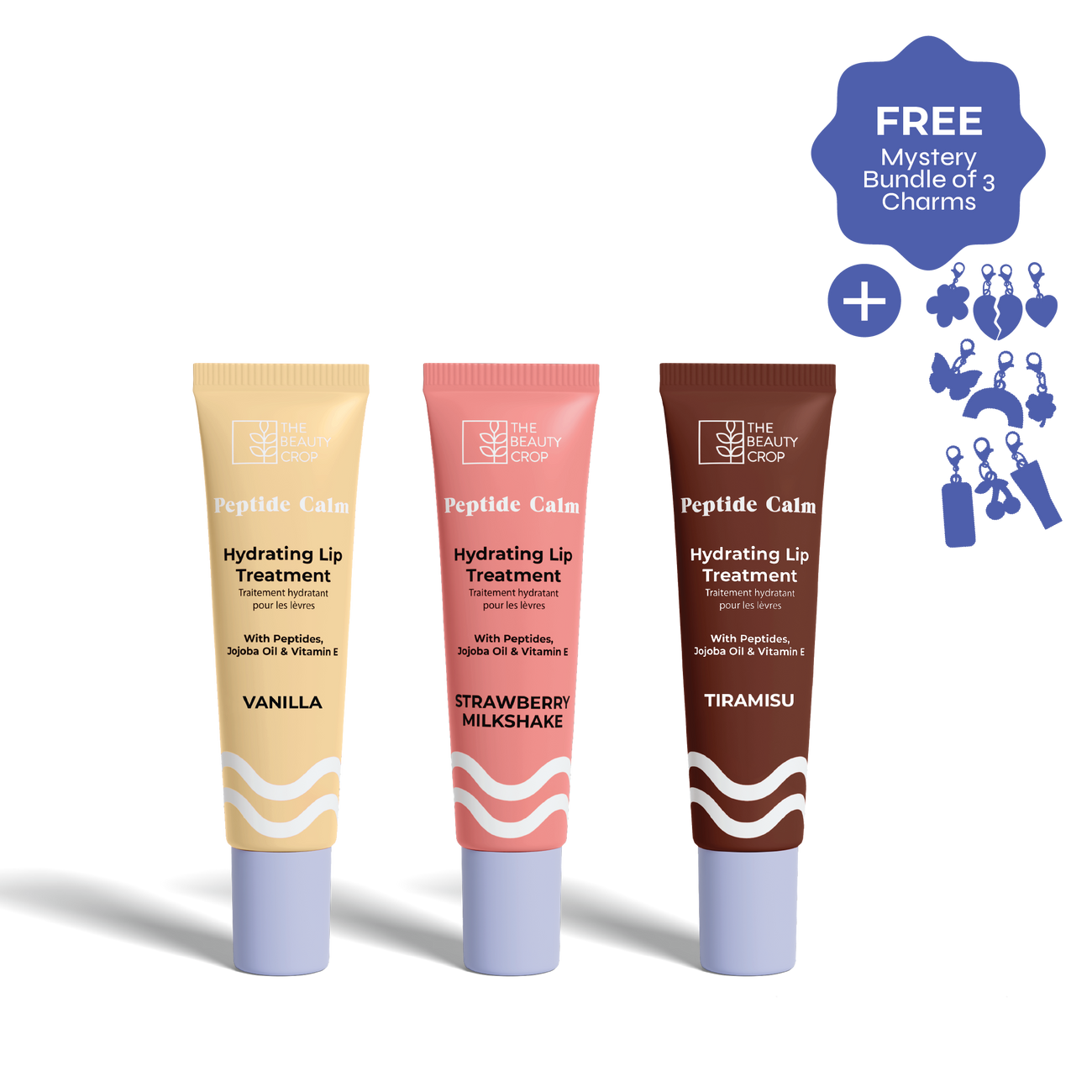 Peptide Lip Treatment Set of 3 - Pudding Edition (With Keychain)
