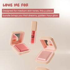 Medium Sunset Blush Trio
