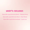 Glow Milk Liquid Blush - Set of 3  Glow Getter Edition