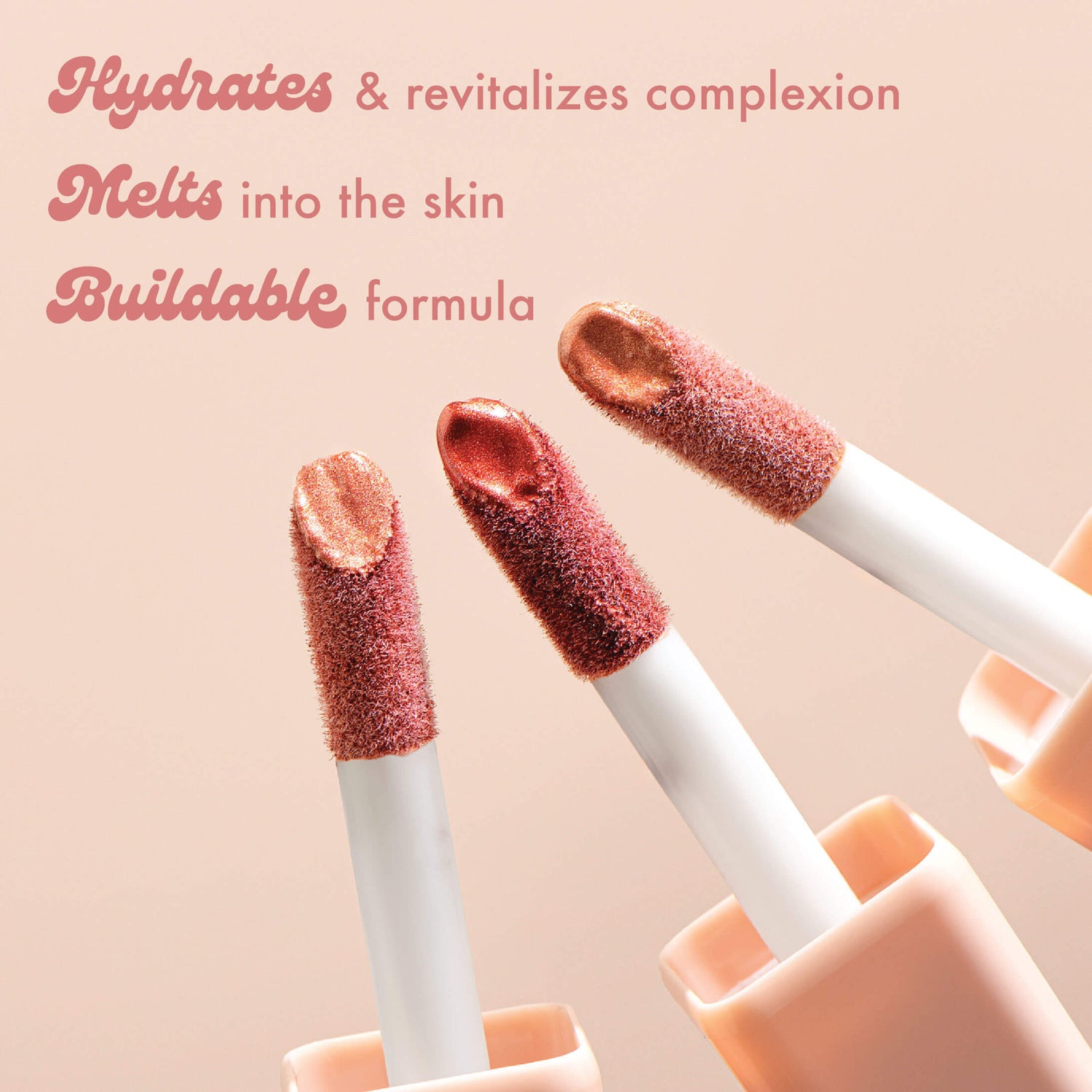 Convenient doe-foot applicator
Melts into the skin
Buildable formula