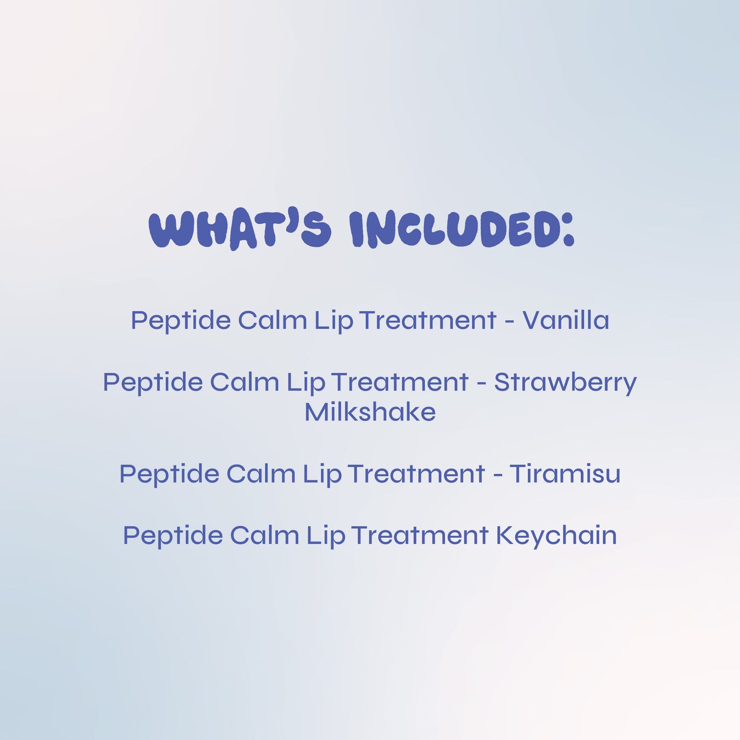 Peptide Lip Treatment Set of 3 - Pudding Edition (With Keychain)