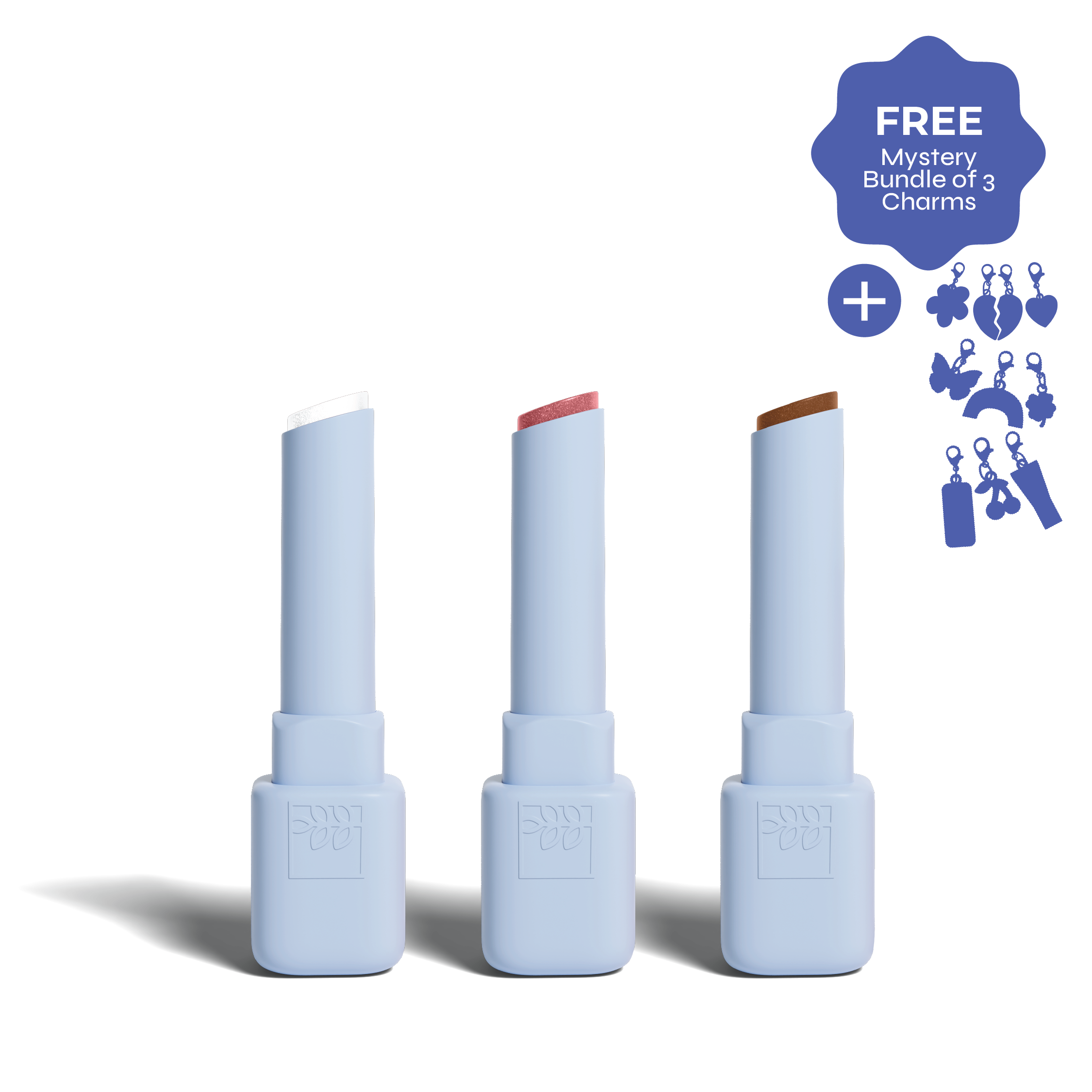 Peptide Melting Lip Balm Set of 3 (With Keychain)